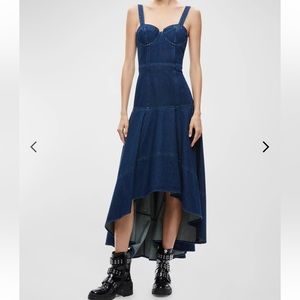 Alice+Olivia Hi Low Denim Dress - Size 10